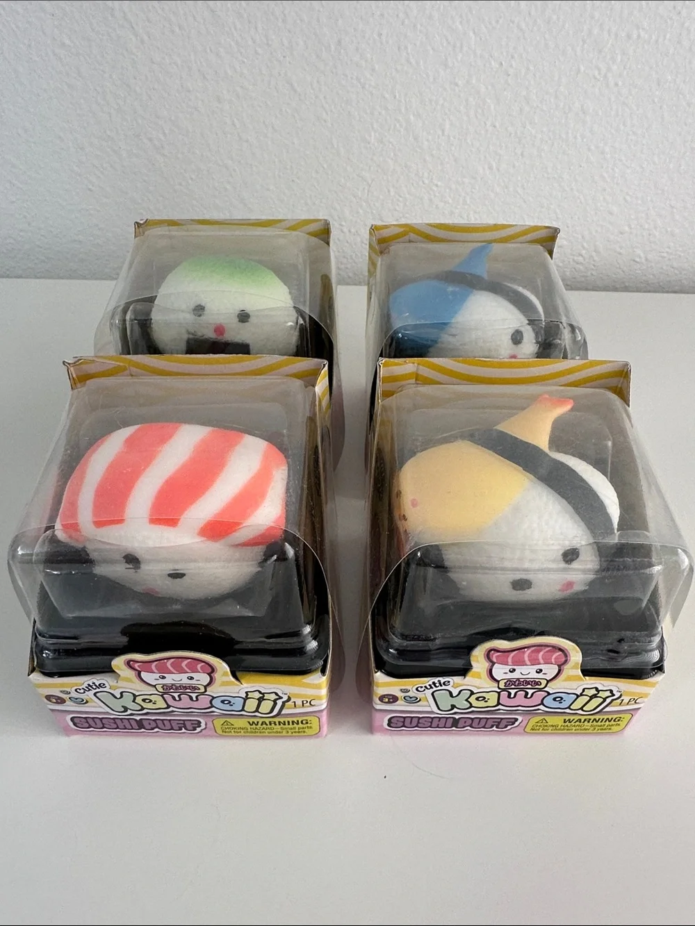 Ja-Ru Kawaii Sushi Puff Squishy Stretchy Fidget Toys - Lot of 4, New!